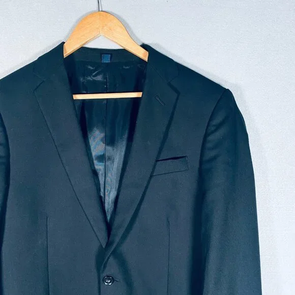 J Crew Thompson Blazer Mens 38R Black Flex Wool Sport Coat Jacket Preppy - Picture 3 of 11